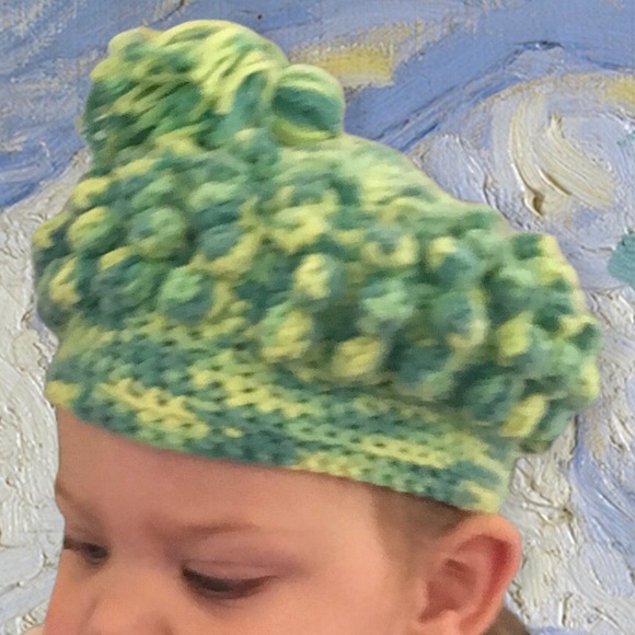 Handmade knit baby toddler hat - Picture 3 of 7
